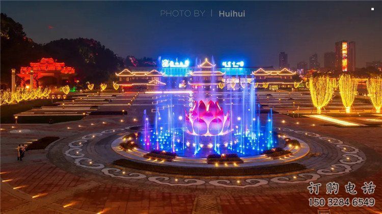 蓮花雕塑定制，景觀雕塑，廣場蓮花噴泉雕塑展品