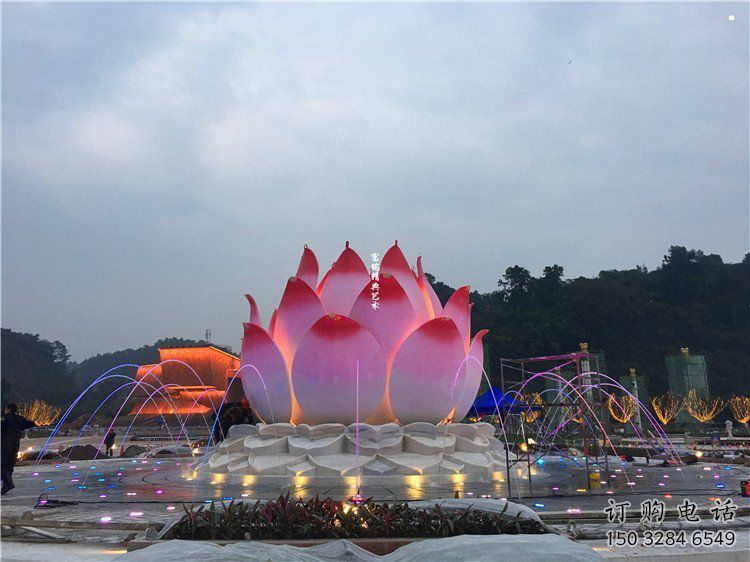 蓮花雕塑定價，廣場雕塑，蓮花噴泉雕塑廠家優價