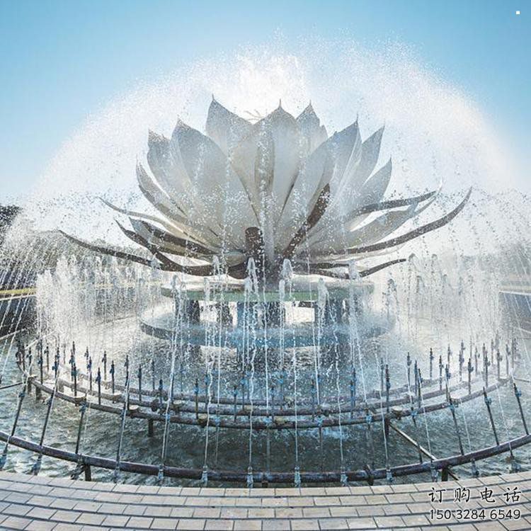 蓮花雕塑定做，美陳雕塑，蓮花噴泉雕塑廠家精品