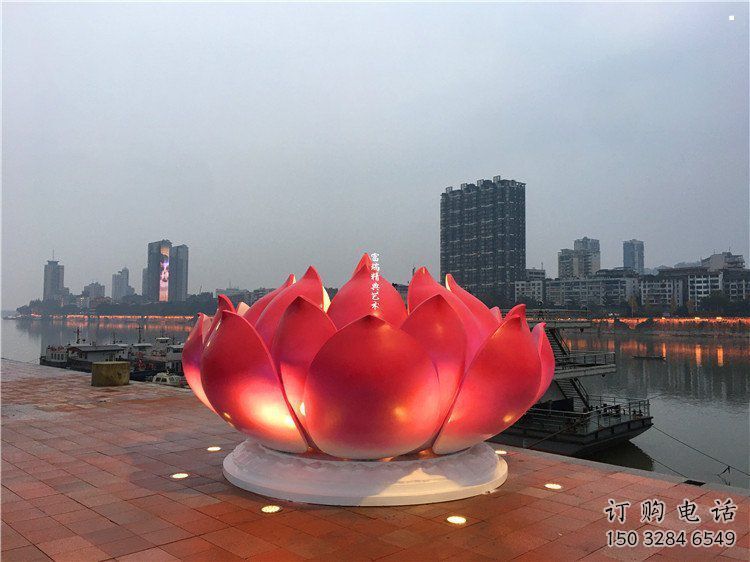蓮花雕塑選用，透雕系列，現代蓮花噴泉雕塑優價