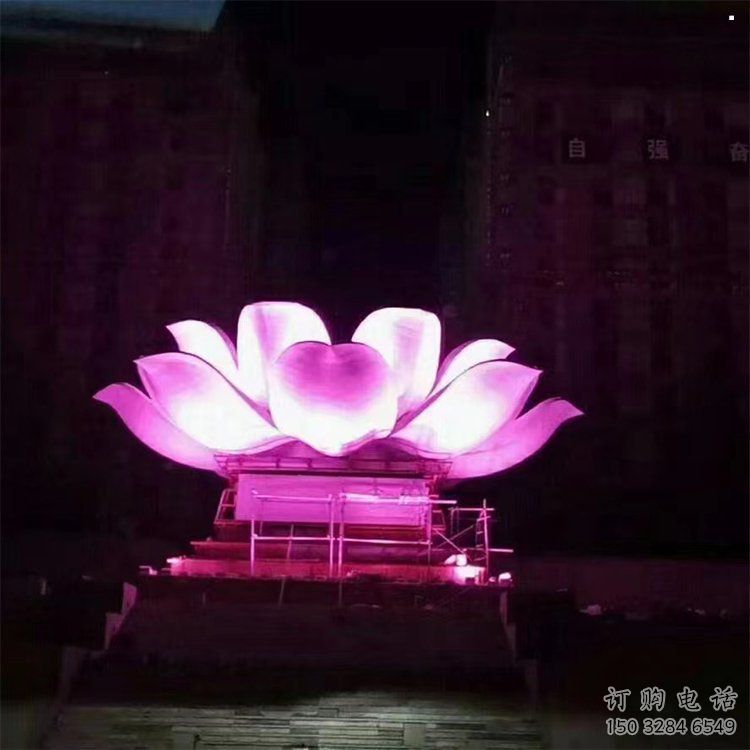 鏤空蓮花雕塑精選，陸地?cái)[件，各類燈光蓮花雕塑廠家