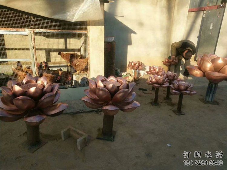 水蓮花雕塑定價，室外雕塑，水蓮花銅雕塑廠家精品