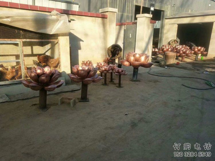 水蓮花雕塑提供，室外雕塑，水蓮花銅雕塑指用廠家