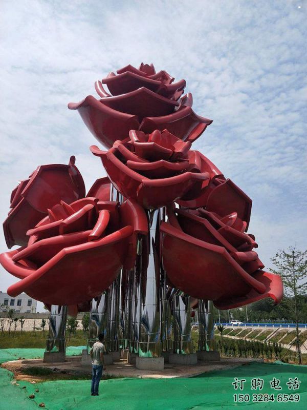室內(nèi)玫瑰雕塑