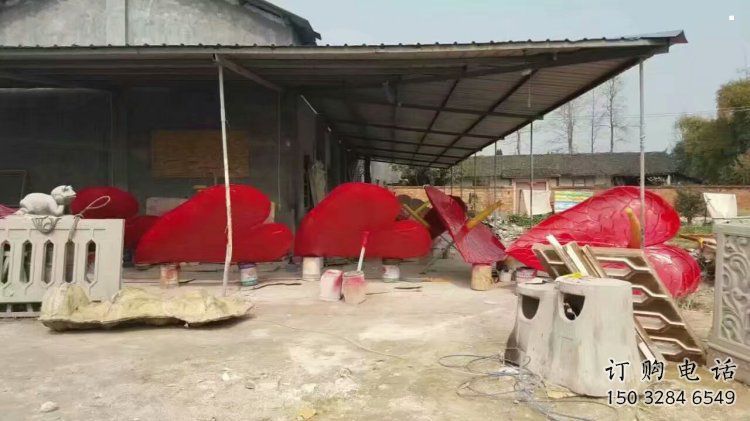 烤漆喇叭花雕塑