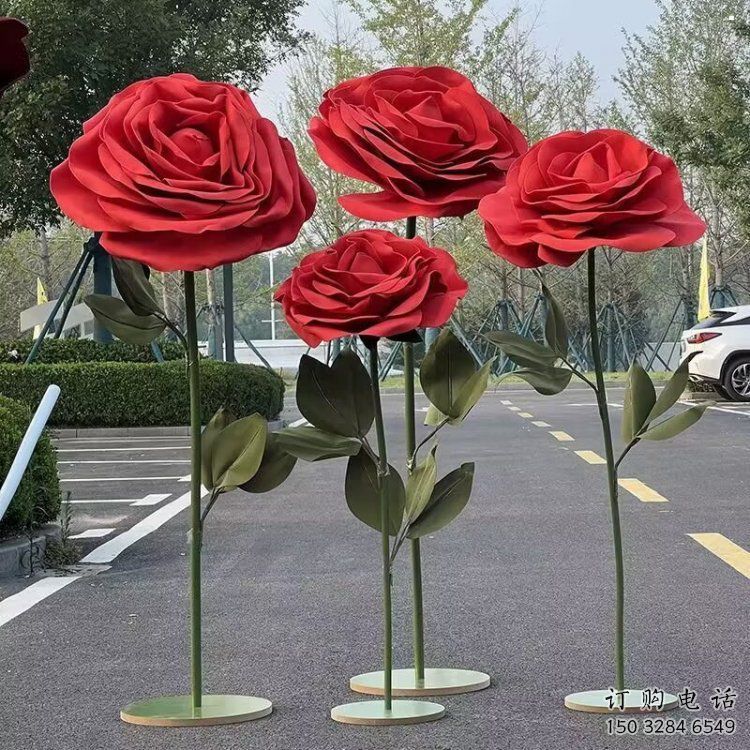 庭院月季花雕塑