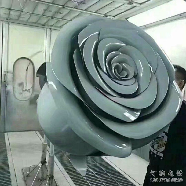 月季雕塑定價，景區雕塑，月季花朵雕塑廠家供給