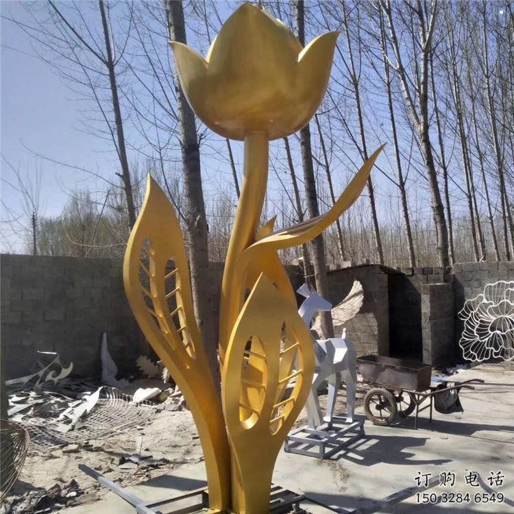 拉絲月季花雕塑