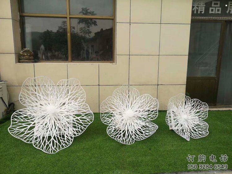 花朵雕塑優價，藝術擺件，鏤空花朵雕塑指用廠家