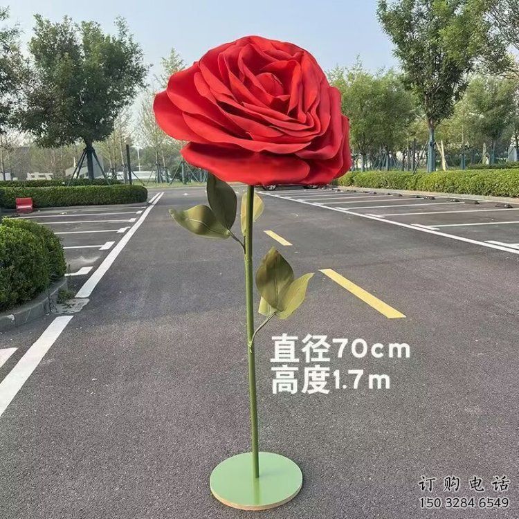 花朵月季雕塑生產，美陳雕塑，景觀月季花朵雕塑優選