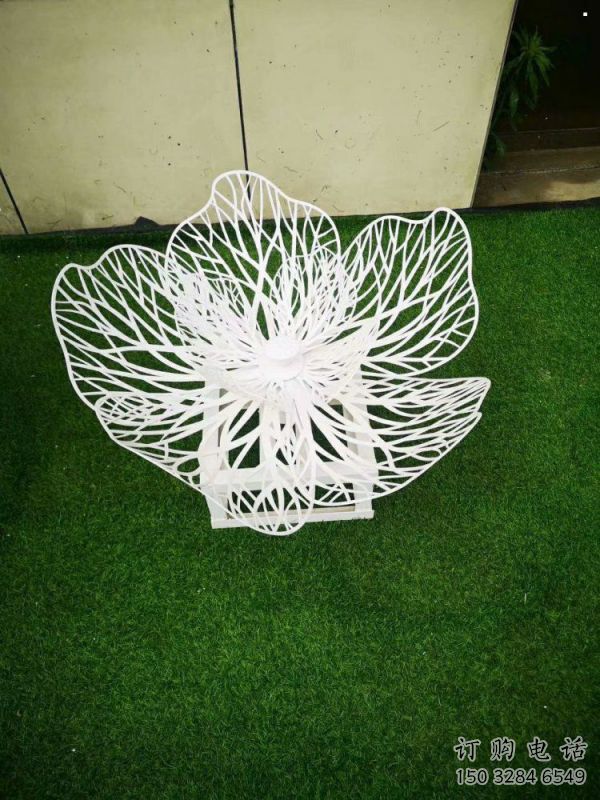牡丹花雕塑訂做，多彩藝術(shù)，鏤空牡丹花雕塑制造廠家