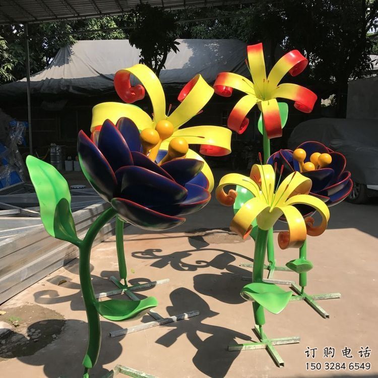 蘭花雕塑定價(jià)，景觀雕塑，不銹鋼蘭花雕塑廠家