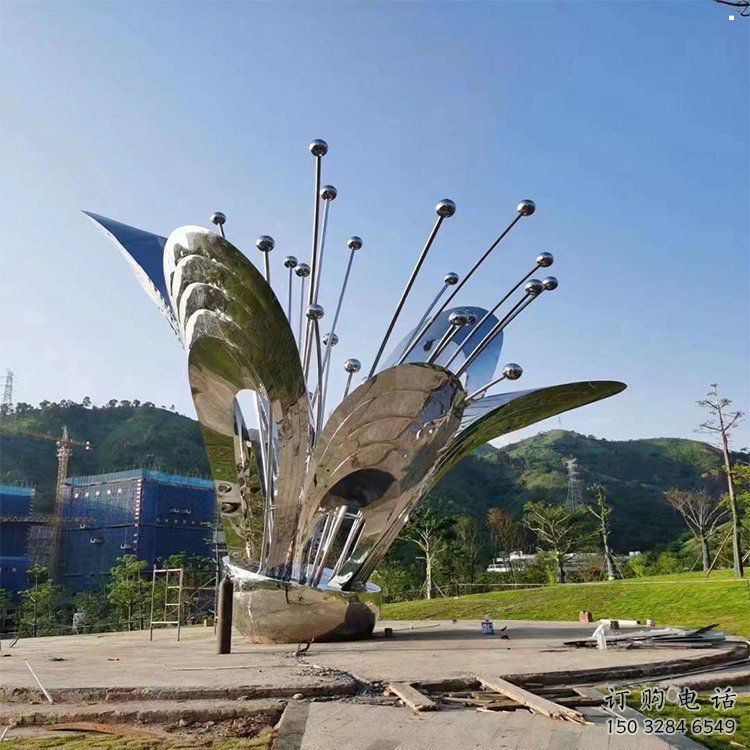 百合花雕塑標準，廣場雕塑，不銹鋼百合花雕塑供給