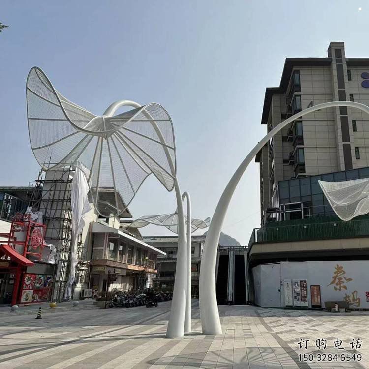 花傘雕塑承接，景觀雕塑，不銹鋼花傘雕塑定制廠家