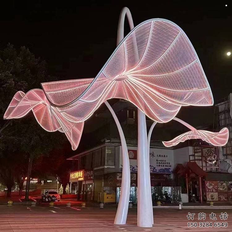 花傘雕塑點擊，景觀雕塑，別墅不銹鋼花傘雕塑供求