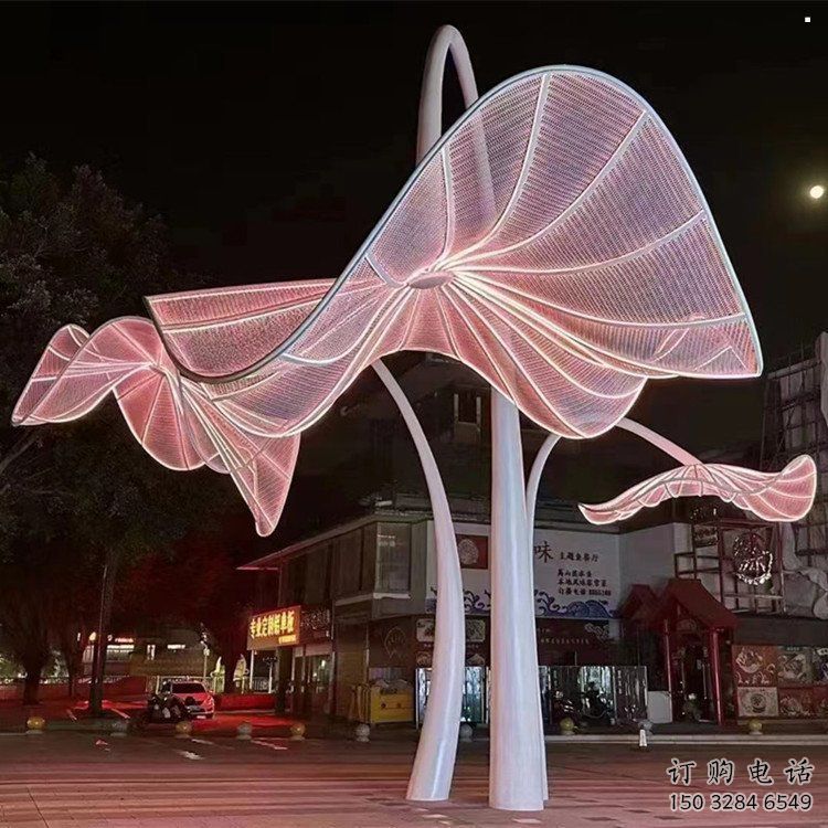 花傘雕塑預定，小區擺件，不銹鋼花傘雕塑廠家精品