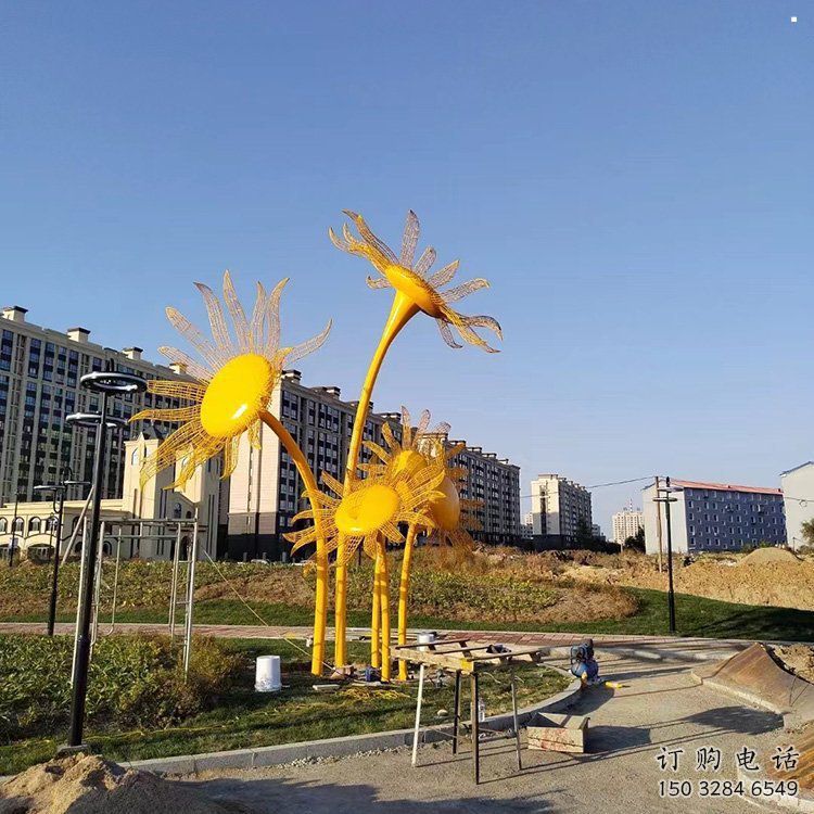 菊花雕塑制作廠家，景區案例，花卉植物雕塑制造商