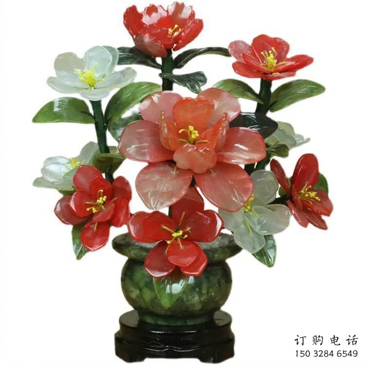 山茶花雕塑通用，陸地擺件，景觀山茶花雕塑制作廠家