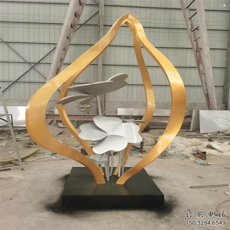 梧桐花雕塑常用，鋼管組合，景觀梧桐花雕塑廠家定價