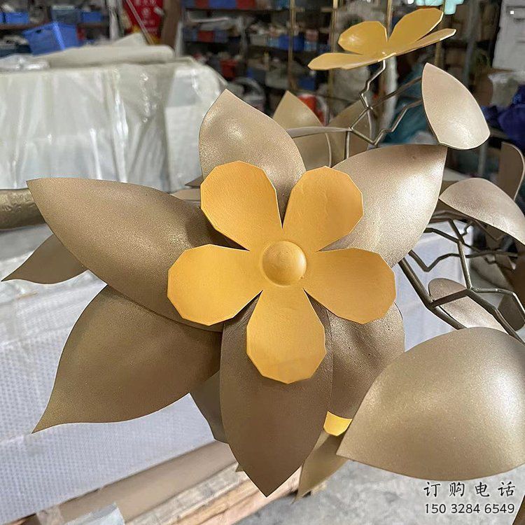 櫻花雕塑定做，廣場雕塑，不銹鋼櫻花雕塑廠家