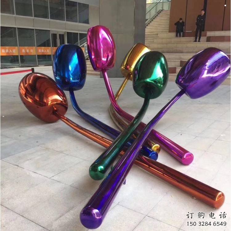 郁金香雕塑供應，多彩藝術(shù)，不銹鋼郁金香雕塑廠家