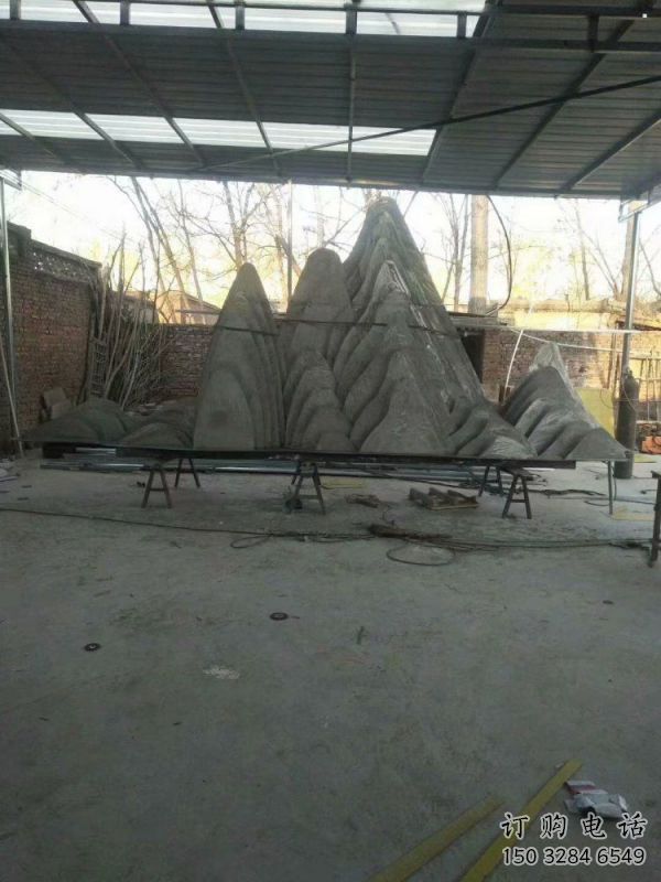 假山景觀雕塑，不銹鋼制作，戶外假山雕塑廠家