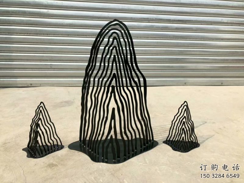 街道假山雕塑，鍛造景觀雕塑，古銅效果