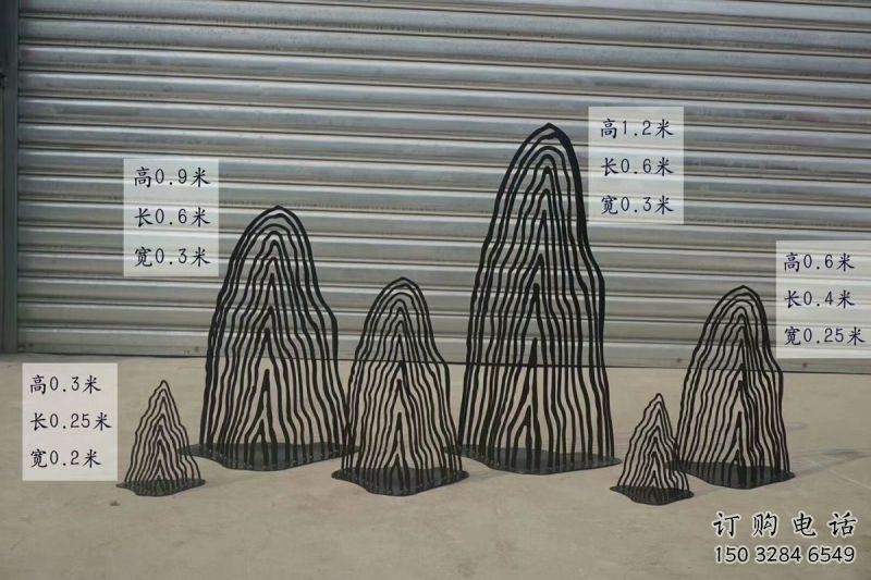 售樓部假山雕塑，鏤空發光雕塑，烤漆題材