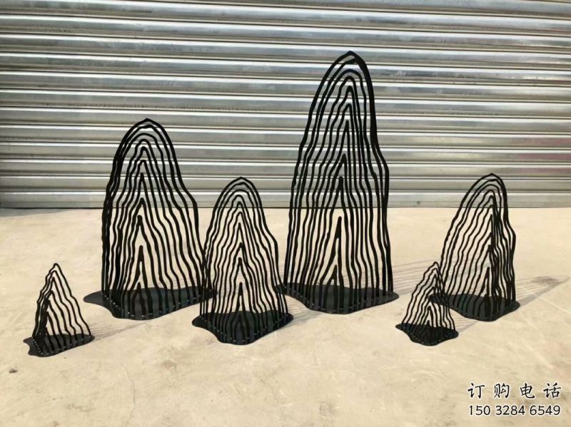 園林假山雕塑，噴漆景觀雕塑，網(wǎng)格形式