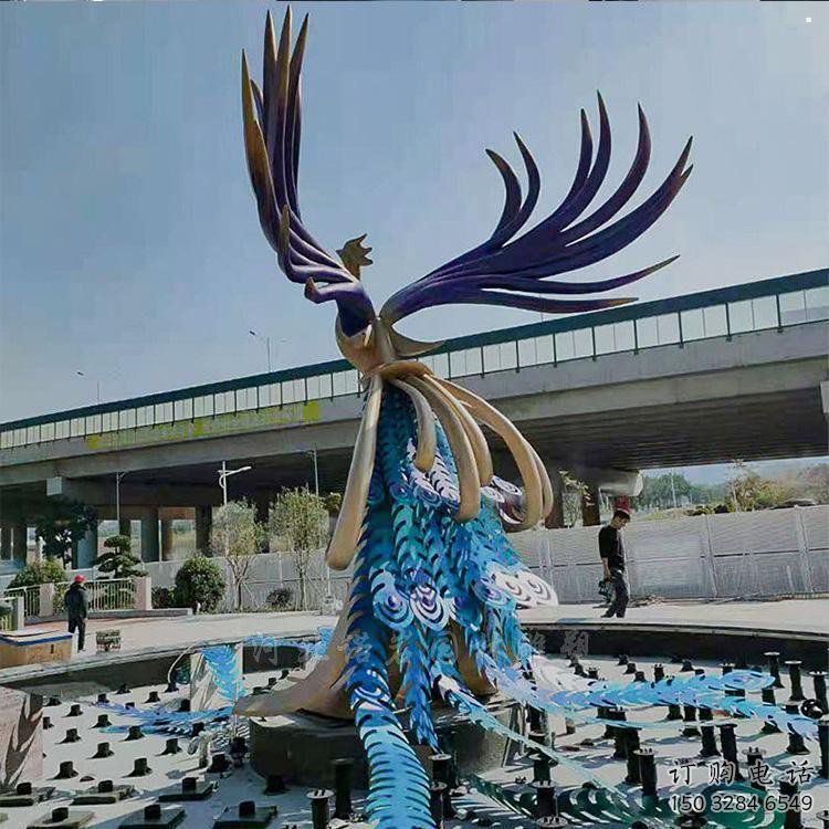 孔雀雕塑展品，公園小品，不銹鋼孔雀雕塑造型生產商