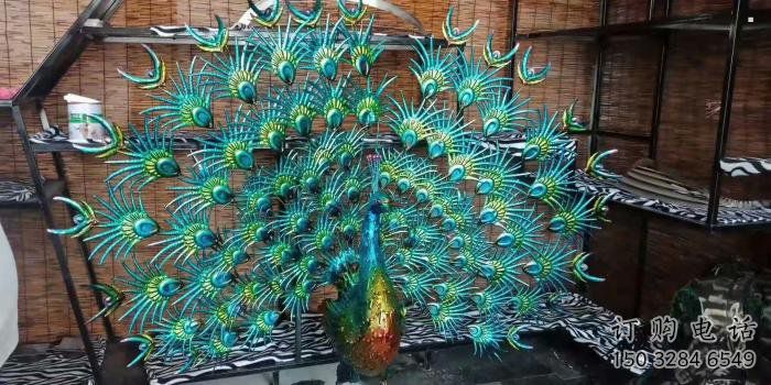 孔雀開屏景觀雕塑精品，小區雕塑，景觀孔雀開屏雕塑廠家