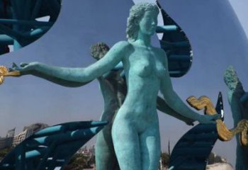 地球雕塑供應，創(chuàng)意雕塑，地球天使雕塑制作廠家