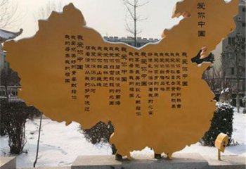 地圖雕塑訂做，城市裝飾，不銹鋼地圖雕塑廠家