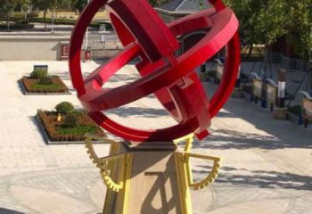 地球儀雕塑觀賞型，露天雕塑，烤漆地球儀雕塑訂做