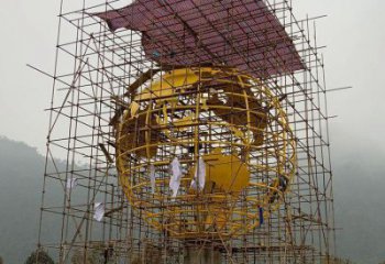 地球儀雕塑通用，陸地擺件，烤漆地球儀雕塑點擊