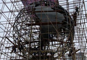 地球儀雕塑制造，歐式風(fēng)格，烤漆地球儀雕塑廠家