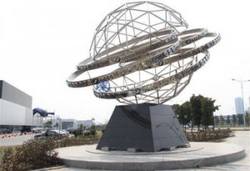 地球儀雕塑點擊，地標(biāo)擺件，現(xiàn)代地球儀雕塑承接