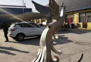 制造鳳凰雕塑廠家，藝術(shù)組合，不銹鋼鳳凰雕塑工程制作