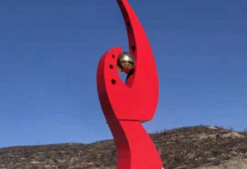 鳳凰雕塑點擊，地標(biāo)擺件，抽象幾何鳳凰雕塑承接