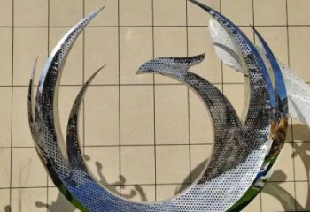 鳳凰雕塑供給，戶外雕塑，不銹鋼鳳凰圓環雕塑廠家選用