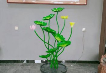 景區荷花雕塑通用，陸地擺件，各類荷花雕塑點擊