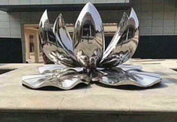 荷花雕塑提供，鏡面藝術，中式鏡面荷花雕塑通用