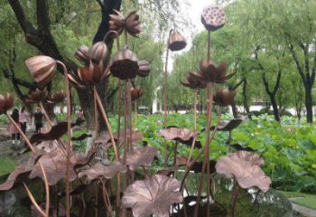 銅荷花雕塑通用，街道標識，銅荷花雕塑廠家承接