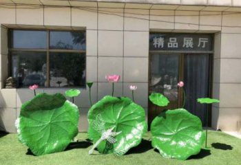 荷葉雕塑通用，陸地擺件，各類仿真荷葉雕塑點擊