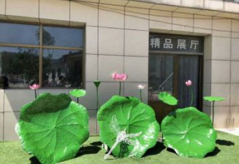 荷葉雕塑優選，城市裝飾，仿真荷葉雕塑定做廠家