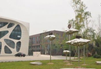 荷葉雕塑制造，鏡面雕塑，不銹鋼荷葉雕塑廠家展品