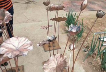 荷葉雕塑供求，水景雕塑，銅荷葉雕塑制造商