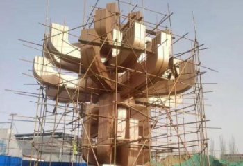 蓮花雕塑制造商，抽象雕塑，園林抽象蓮花雕塑訂做