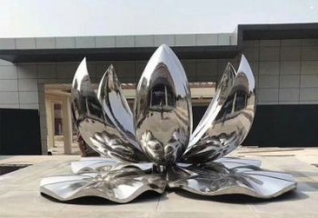 蓮花雕塑供需，室外軟裝，金屬鏡面蓮花雕塑制作