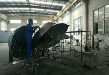 蓮花雕塑生產，標識雕塑，不銹鋼蓮花雕塑制作廠家